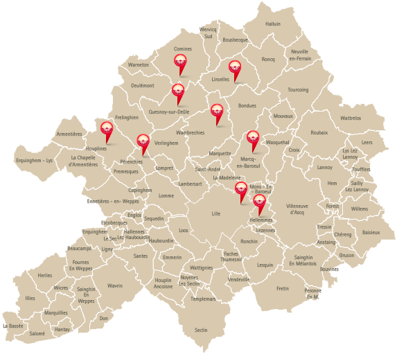 Carte : Pompes Fun&egrave;bres Remory