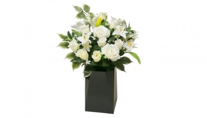 Bouquet artificiel blanc de taille moyenne