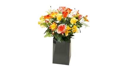 Grand bouquet artificiel jaune