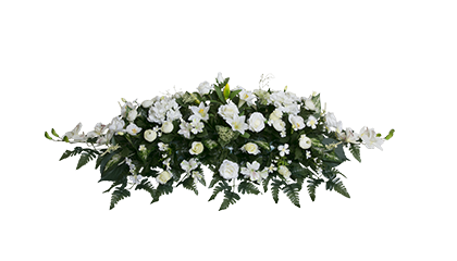 Dessus de cercueil artificiel blanc